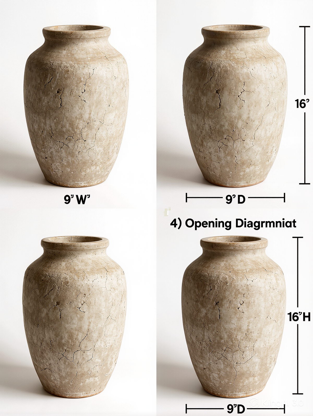 Novarin Antique Limestone Vase