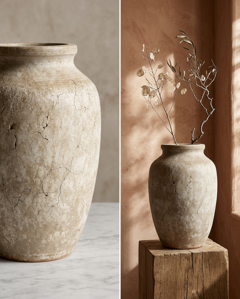Novarin Antique Limestone Vase