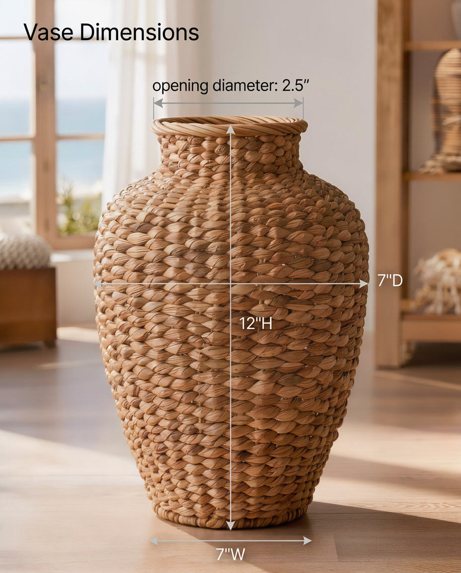 Novarin Woven Rattan Vase